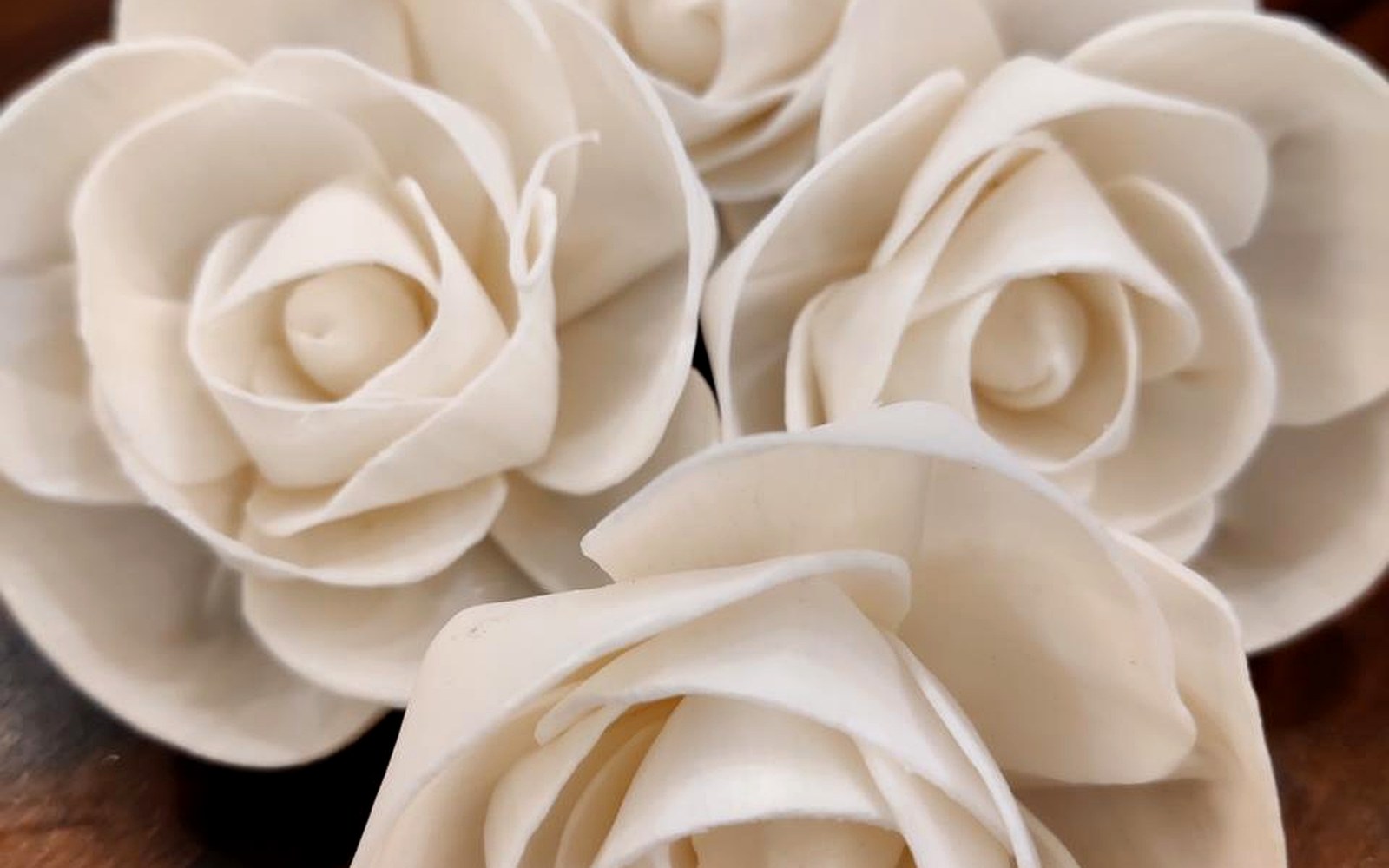 Handcrafted sola wood flowers